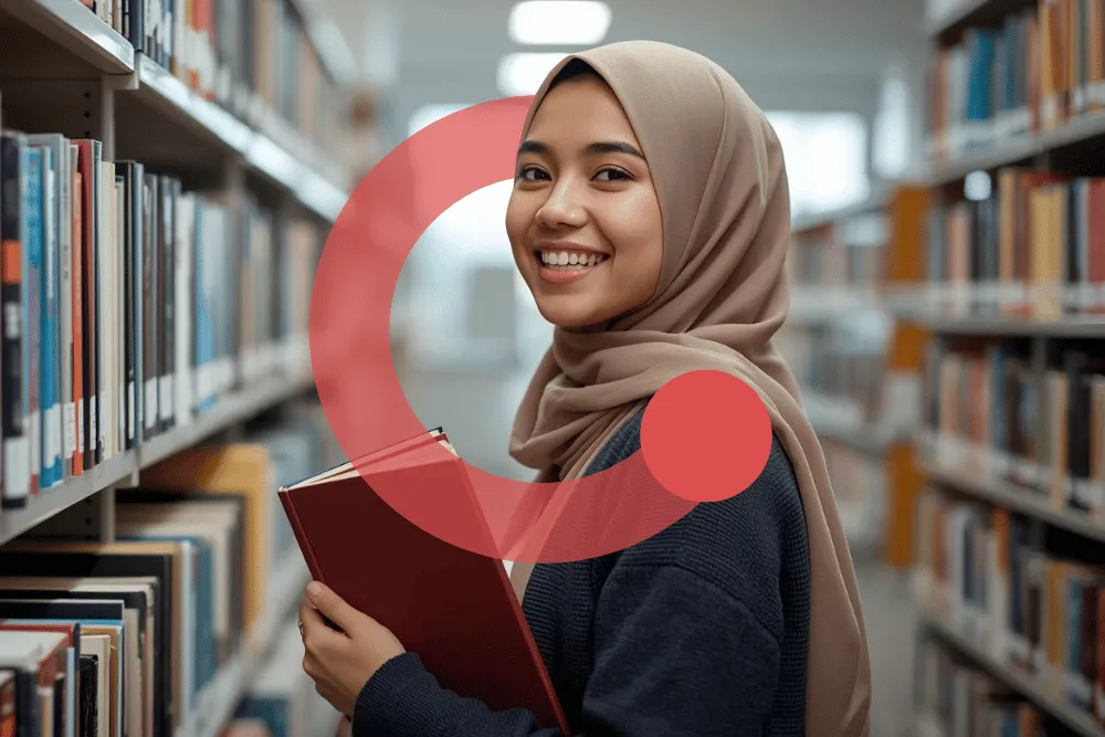 Bimbel PPPK Exademy, peserta memilih buku referensi di rak perpustakaan